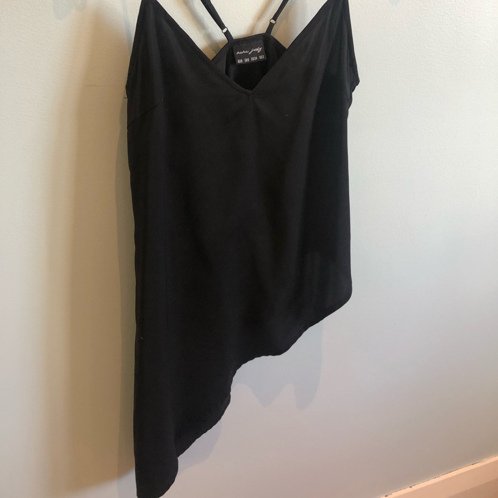 Uneven Black Camisole